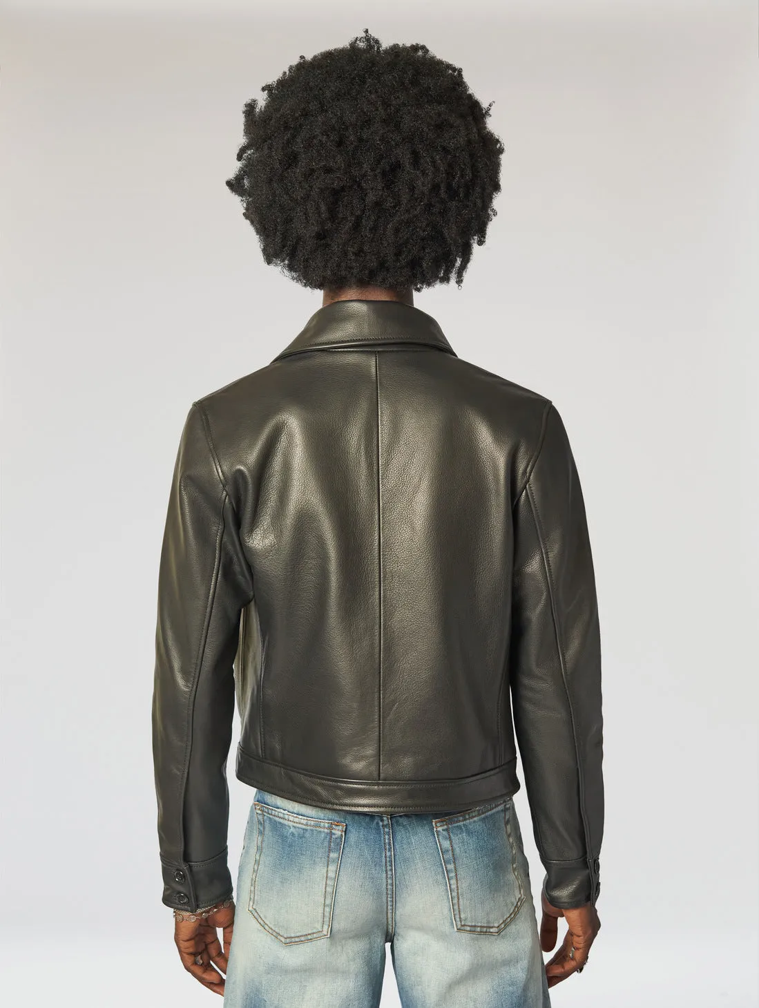 RAMON LEATHER JACKET IN BLACK- Man