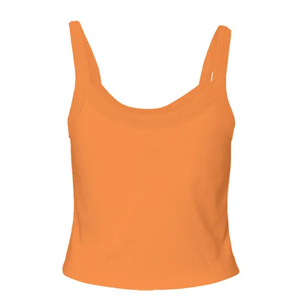Rib Tank with Spaghetti Straps and Lace Trim