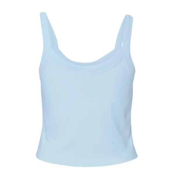 Rib Tank with Spaghetti Straps and Lace Trim