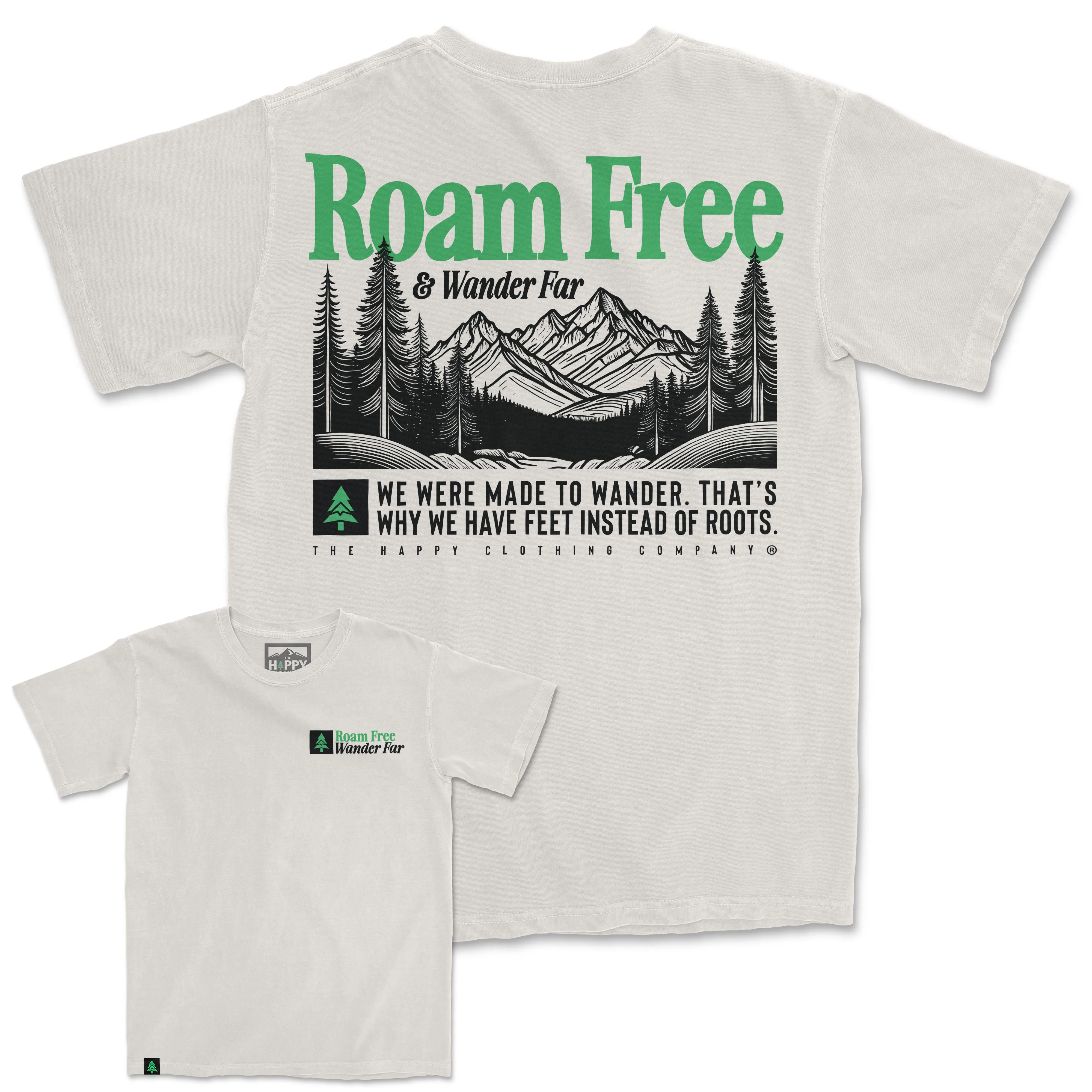 Roam Free & Wander Far Oversized Vintage Tee