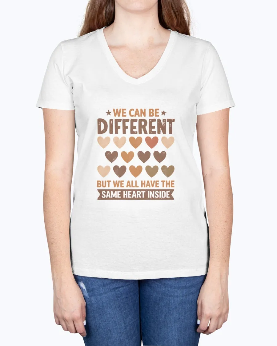 Same Heart Inside - Ladies V-neck T-Shirt